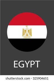 Egypt Circle Flag - Vector Icon