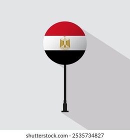 Egypt Circle Sign Flag Vector Illustration