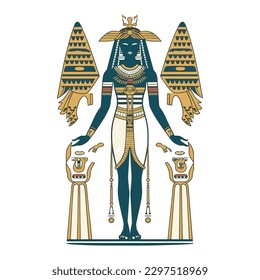 Egypt Cleopatra illustration is regal and captivating, perfect for designs that embody power and strength