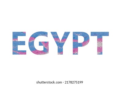 EGYPT. Colorful typography text banner. Vector the word EGYPT