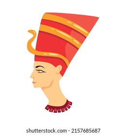 Egypt composition with isolated image of ancient egyptian character on blank background vector illustration