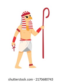 Egypt composition with isolated image of ancient egyptian character on blank background vector illustration