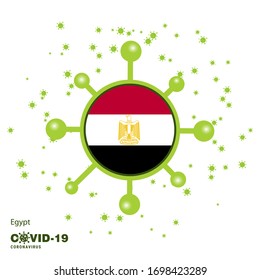 Egypt Coronavius Flag Awareness Background. Stay home, Stay Healthy. Take care of your own health. Pray for Country