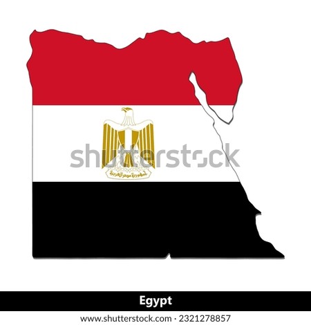 Egypt Country - Flag Map