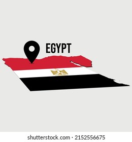 Egypt country map perfect to used for infographic
