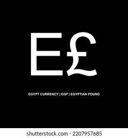 Egypt Currency Symbol, Egyptian Pound Icon, EGP Sign. Vector Illustration