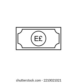 Egypt Currency Symbol, Egyptian Pound Icon, EGP Sign. Vector Illustration
