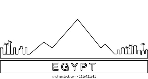 Egypt detailed skyline icon. Element of Cities for mobile concept and web apps icon. Thin line icon for website design and development, app development