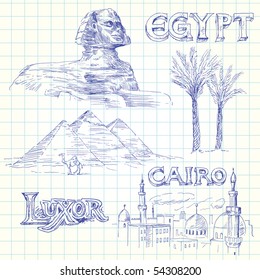 egypt doodles