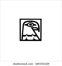 Egypt Eagle Symbol Logo. Vector Illustration.