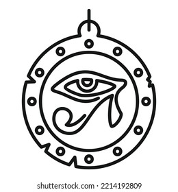 Egypt eye amulet icon outline vector. Magic hand. Nazar esoteric