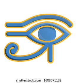 Egypt eye icon. Cartoon of Egypt eye vector icon for web design isolated on white background