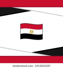 Plantilla de diseño de fondo de resumen de la bandera de Egipto. Cartel del Día de la Independencia de Egipto en medios sociales. Vector de Egipto