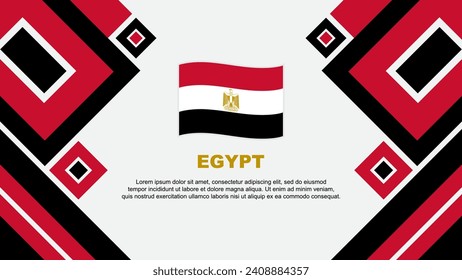 Plantilla de diseño de fondo de resumen de la bandera de Egipto. Ilustración de vectores de papel tapiz del Día de la Independencia de Egipto. Caricatura de Egipto