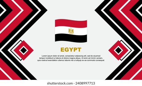Ägyptische Flaggen Abstrakte Hintergrunddesign-Vorlage. Ägypten Independence Day Banner-Vektorgrafik. Ägyptendesign