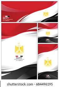 Egypt flag abstract colors background. Collection banner design. brochure vector illustration.