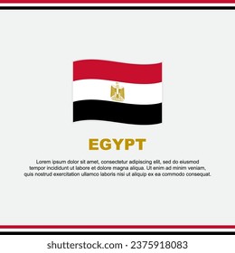 Ägyptische Vorlage für das Flaggenhintergrund. Ägypten Unabhängigkeitstag Banner Social Media Post. Ägyptendesign