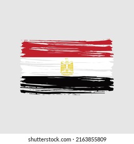 Egypt Flag Brush. National Flag