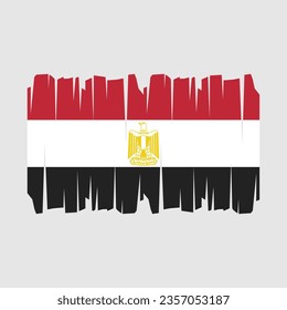 Bandera de Egipto con vector de pincelada Ilustración