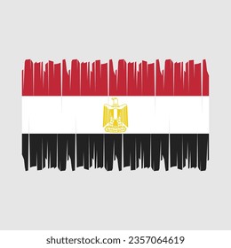 Egypt flag with brush stroke vector Illustration