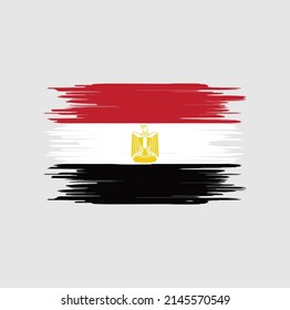 Egypt Flag Brush Strokes. National Flag