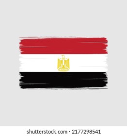 Egypt Flag Brush Strokes. National Flag