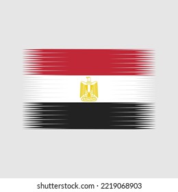 Egypt Flag Brush Strokes Painted