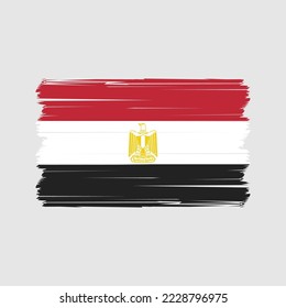 Egypt Flag Brush Vector Illustration