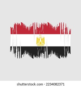 Ilustración del vector del pincel de la bandera de Egipto