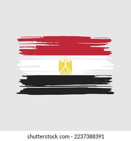Ilustración del vector del pincel de la bandera de Egipto