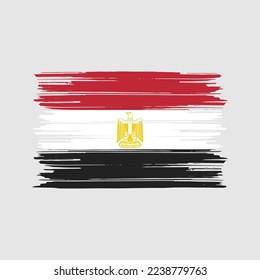 Egypt Flag Brush Vector Illustration