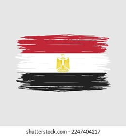Ilustración del vector del pincel de la bandera de Egipto
