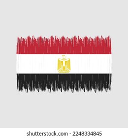 Egypt Flag Brush Vector Illustration