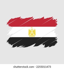 Ägyptische Flagge - Vektorgrafik mit Pinselspitze