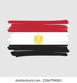 Ilustración del vector del pincel de la bandera de Egipto