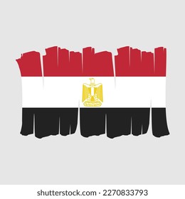 Egypt Flag Brush Vector Illustration