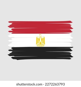 Ilustración del vector del pincel de la bandera de Egipto