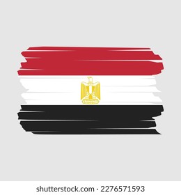 Egypt Flag Brush Vector Illustration