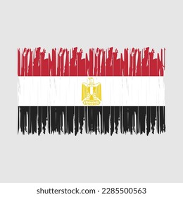 Egypt Flag Brush Vector Illustration