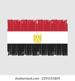 Egypt Flag Brush Vector Illustration