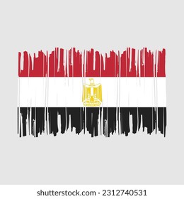 Egypt Flag Brush Vector Illustration