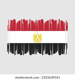 Ilustración del vector del pincel de la bandera de Egipto