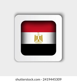 Egypt Flag Button Flat Design