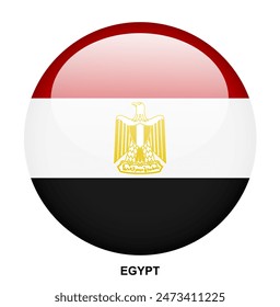 EGYPT flag button on white background