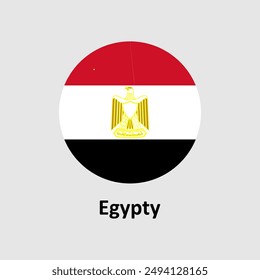 Egypt flag design vector illustration on a white background for graphic and web design.
