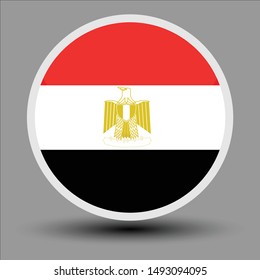 Egypt flag in the form of a circle, can be used for independence or other events