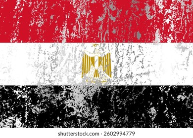 Egypt flag with grunge effect.