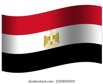 Egypt  flag isolated icon 3D in white background