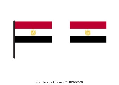 Egypt Flag isolated on white background