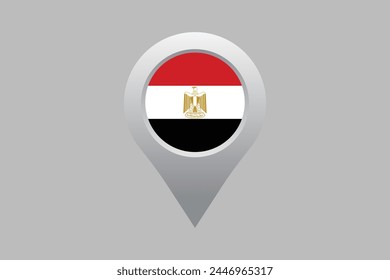 Ilustración vectorial de Egipto, Bandera de la República Árabe de Egipto, Ilustración de Egipto, Símbolo de patriotismo y libertad, Símbolo egipcio, África
